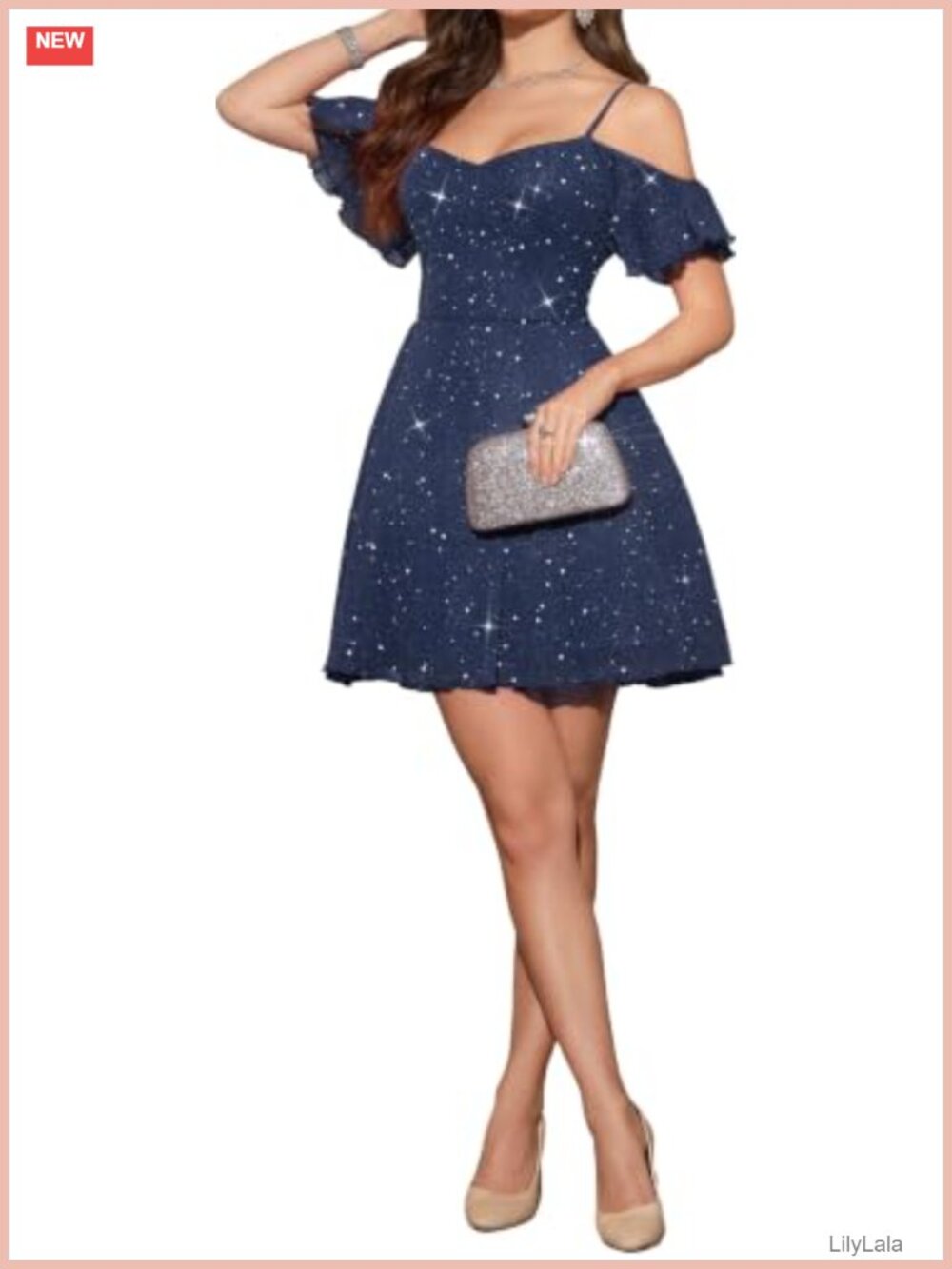 Sparkly Tulle Sequin Short Homecoming Cocktail A Line Dress